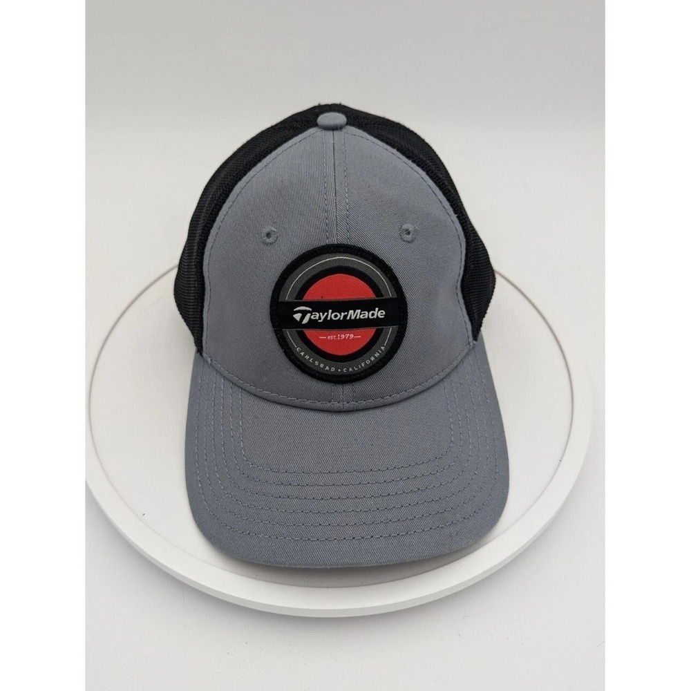 TaylorMade Trucker Hat Gray/Black Snapback Carlsbad CA Golf Cap‎ Adjustable